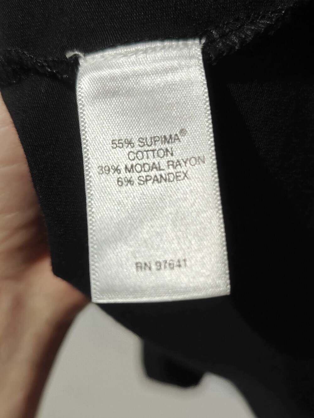 J. Jill Turtle Neck Tunic Size Large Black Lux Supima Cotton Layering - Picture 4 of 4